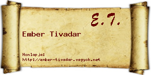 Ember Tivadar névjegykártya