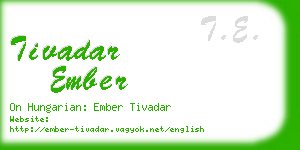tivadar ember business card